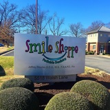 Signboard at Smile Shoppe Pediatric Dentistry Rogers AR Smile Shoppe Pediatric Dentistry 5518 W Walsh Lane 