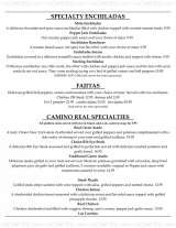 Pricelists of Camino Real Restaurant & Bar