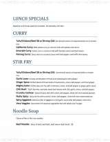 Pricelists of The Orchid Thai Fusion Cuisine