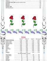 Pricelists of Rosa's Italian Restaurant