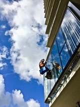 Rope Access Window Cleaning - 250 City rd London Apex Access Group t Diamond Court 