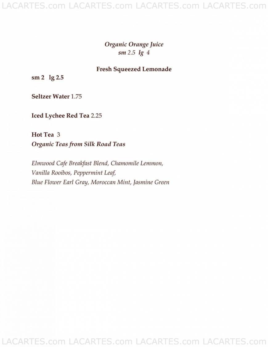  Pricelists of Elmwood Cafe 2900 College Avenue - Photo 5 of 5