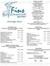 Pricelists of Fins Market and Grill Fair Oaks