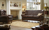 Monk 3 seater leather sofa by Thomas Lloyd