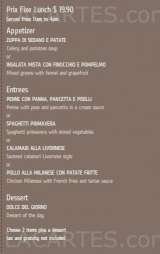 Pricelists of San Rocco Restaurant