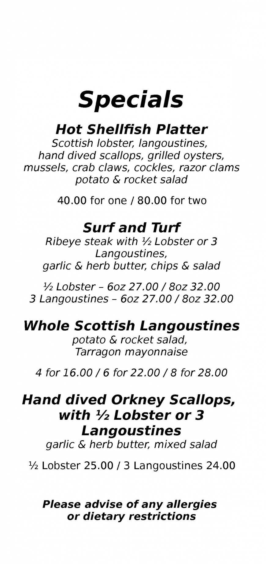 Pricelists of FISHERS IN THE CITY 58 Thistle Steet - Photo 4 of 5
