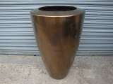 Our Dark Clay Large Vase planter in a gold finish