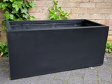 Polystone Patio Box Black trough planters