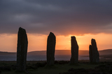 The Ring of Brodgar is a neolithic henge monument with a stone circle in Orkney, Scotland. It is over 300 feed in diameter and of the original 60 stones 27 remained standing into the 20th Century.  It is part of the UNESCO World Heritage Site known as the Buxa Farm Chalets & Croft House A964 
