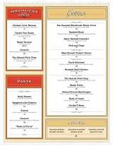 Pricelists of The West Branch Restaurant