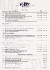 Pricelists of Le Bistrot Pierre - Ilkley