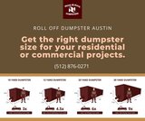 Get the right dumpster size for your residential or commercial projects. 
https://www.facebook.com/dumpsterrentalaustin
