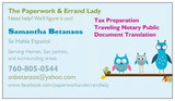Notary of The Paperwork and Errand Lady