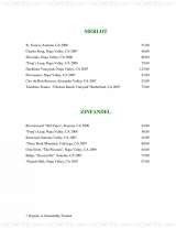 Pricelists of McCormick & Kuleto's Seafood Restaurant