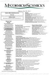 Pricelists of McCormick & Schmick's Seafood Restaurant - Denver