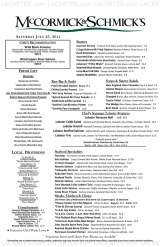 Pricelists of McCormick & Schmick's Seafood Restaurants - Naples, FL