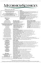 Pricelists of McCormick & Schmick's Seafood Restaurants - Naples, FL
