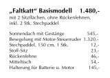 Menus & Prices, FALTKATT, Baden