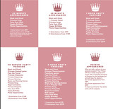 Pricelists of Abigail's Princess Parties