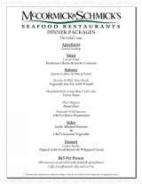 Pricelists of McCormick & Schmick's Seafood Restaurant - Chicago, IL (Rush St)