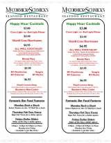 Pricelists of McCormick & Schmick's Seafood Restaurant - Las Vegas, NV