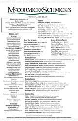 Pricelists of McCormick & Schmick's Seafood Restaurant - Houston TX (Houston Pavilions)