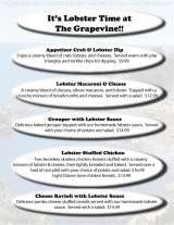 Pricelists of The Grapevine Restaurant & Catering