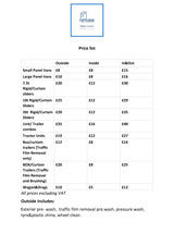 Pricelists of Shiny Lorry LTD Mobile Fleet Wash