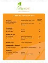 Pricelists of Veggie Grill - Sunset Blvd.