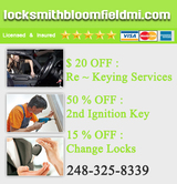 Pricelists of Locksmith Bloomfield MI