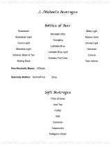 Pricelists of J. Michael's Restaurant & Lounge