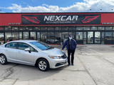 Sold! 2015 Honda Civic LX to our happy client!  Nexcar Auto Sales & Leasing 1235 Finch Ave West 