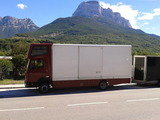 our 7.5 ton truck towing box trailer from Spain to UK via France 