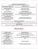 Menus & Prices, Le Chambord, Hopewell Junction