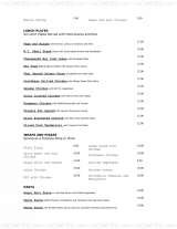 Pricelists of Page One Restaurant