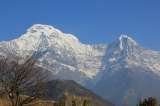 View From Ghorepani Poonhill Trekking in Annapurna Region 