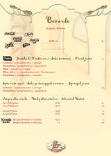 Menus & Prices, Piccola Italia, Warszawa