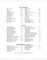 Pricelists of Koban Japanese Restaurant & Sushi Bar