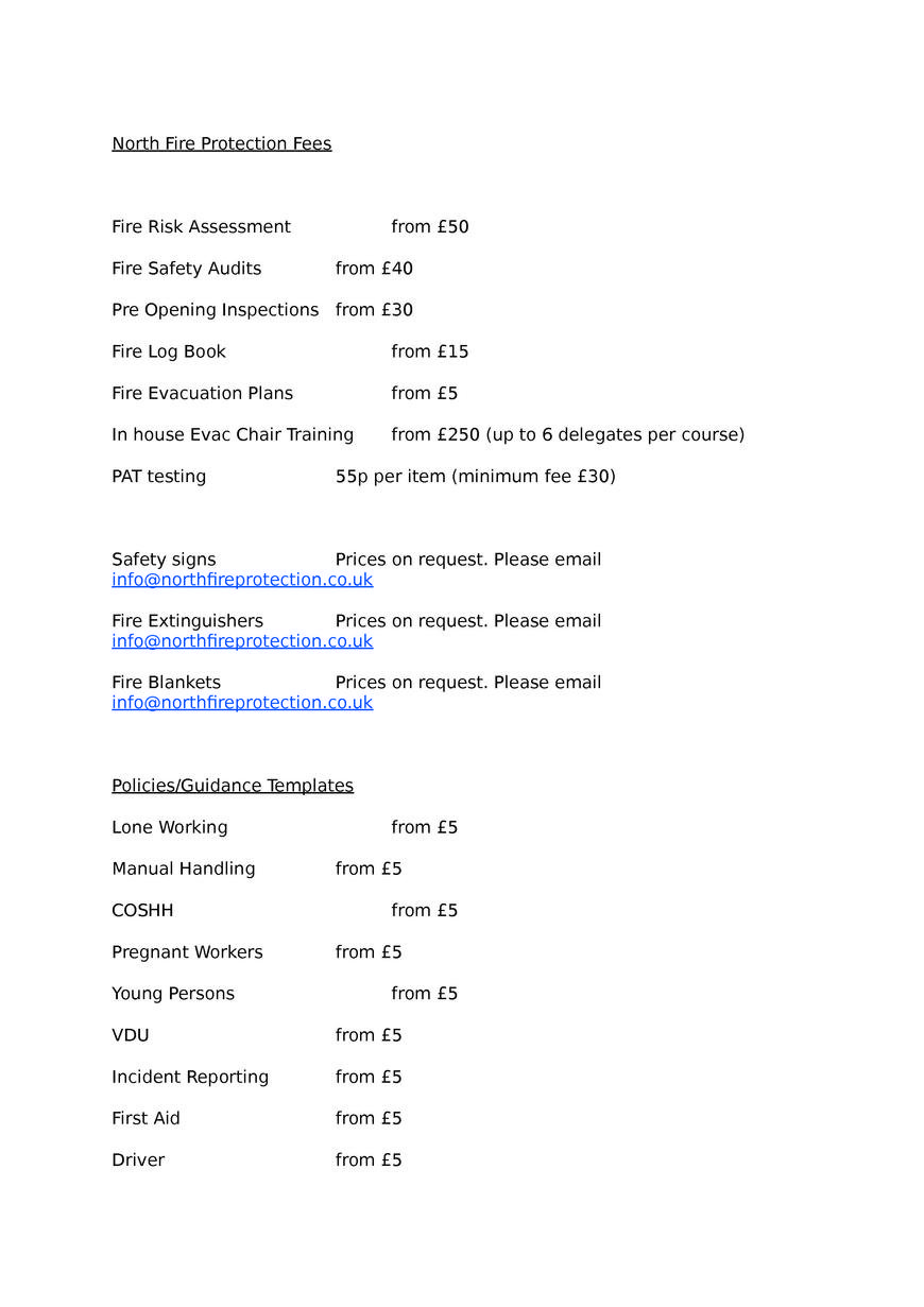  Pricelists of North Fire Protection 1 Cresswell Drive - Photo 1 of 2