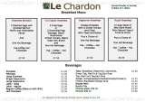 Pricelists of Le Chardon Restaurant - Dulwich