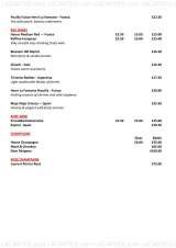 Pricelists of MASTI BAR RESTAURANT CLUB )