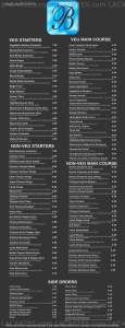 Pricelists of The Blue Room Bar & Restaurant