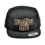 Blow Me Wood Charm Black Snapback Hat
