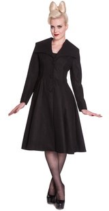Hell Bunny Sleek & Stylish Black Coleen Coat