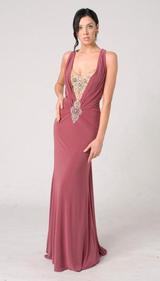 E104 SUPER SULTRY JEWEL GOWN - PINK
