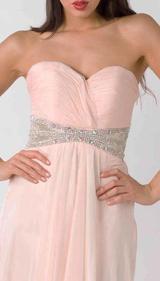 E322 CHIC AND SIMPLE STUNNER GOWN - PEACH