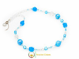 Cheri Long Necklace - Blue and Light Blue