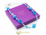 Cheri Long Necklace Set - Blue and Light Blue