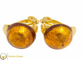Clip Earrings Small - Amber