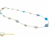 Jell Long Necklace - Blue and Aqua